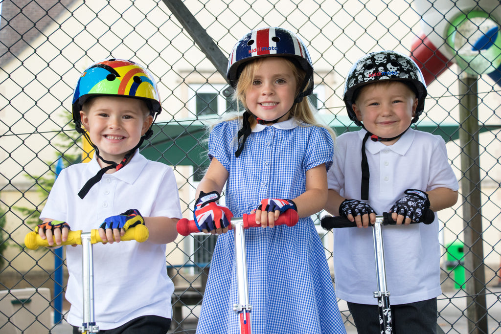 Kiddimoto Back To School Helmets Gloves Scooters